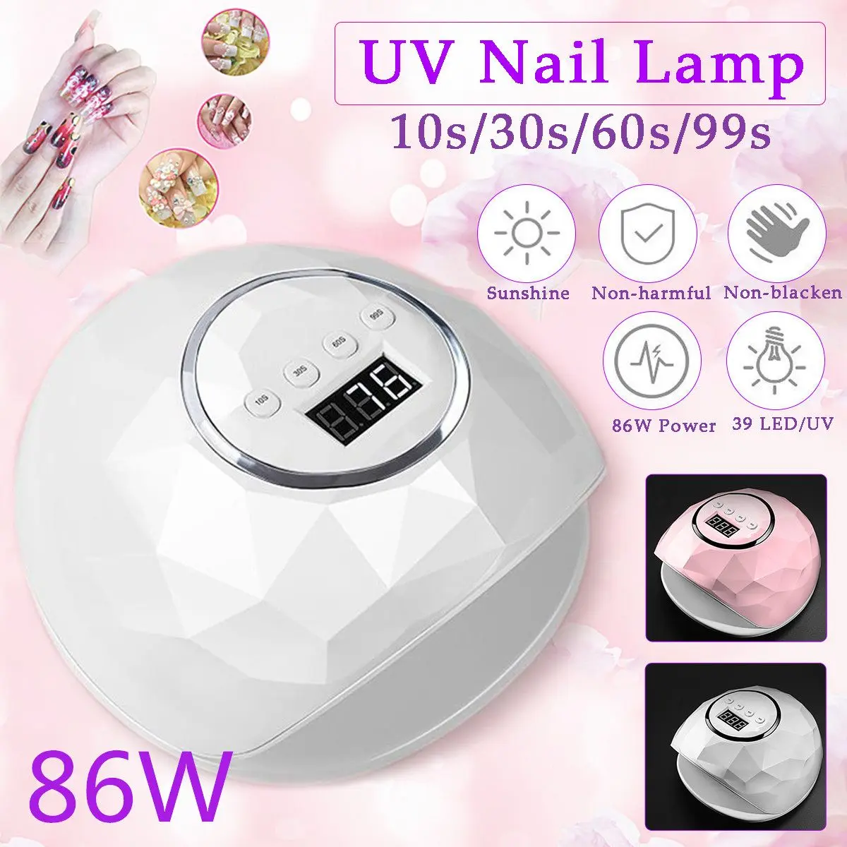 Big Sales 86W LED Lamp Nail Dryer 24pcs LED UV Lamp Double Light For Drying Gel Polish Timer Auto Sensor Manicure Tools 110-240V
Big Sales 86W LED Lamp Nail Dryer 24pcs LED UV Lamp Double Light For Drying Gel Polish Timer Auto Sensor Manicure Tools 110-240V