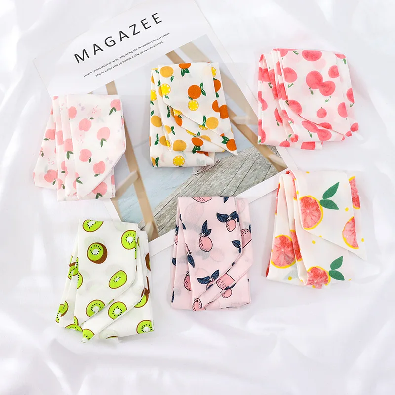 New Women's Chiffon Scarf Bandage Fruit Print Small Scarf Ribbon Waistband Headband Streamer Bag Handle Scarf Girl Headscarf
New Women's Chiffon Scarf Bandage Fruit Print Small Scarf Ribbon Waistband Headband Streamer Bag Handle Scarf Girl Headscarf