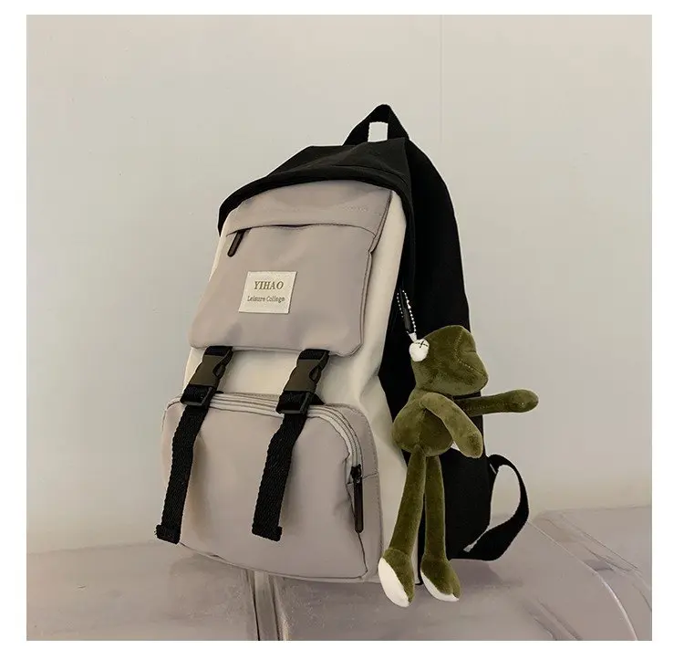 

High Quality Oxford Cloth Hit Colour Panelled Women Backpack Female Large Capacity Travel Bag Schoolbag For Teenage Girl Mochila