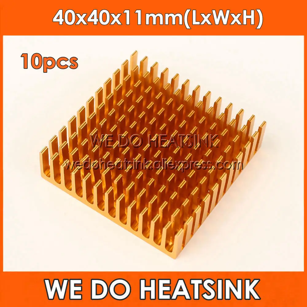WE DO HEATSINK 10pcs 40x40x11mm Anodized Aluminum Heat Sink Radiator Bi Directional Air Flow For IC Packages,BGA,PGA,QFP,LCC
WE DO HEATSINK 10pcs 40x40x11mm Anodized Aluminum Heat Sink Radiator Bi Directional Air Flow For IC Packages,BGA,PGA,QFP,LCC