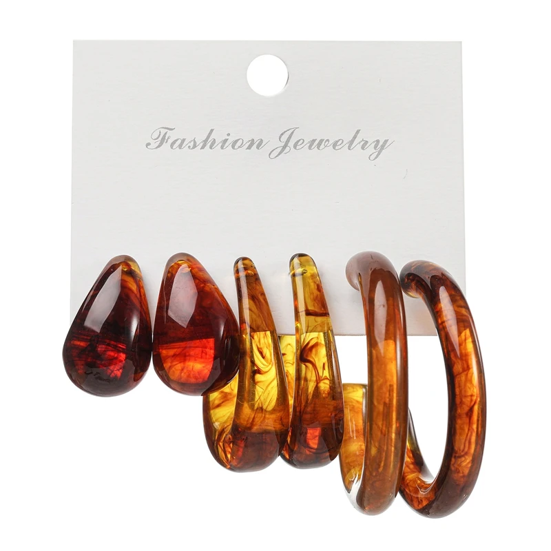 Fashion Earring Set Creative New Acrylic Temperament Retro Letter C-shaped Earrings for Women Birthday Jewelry Accessory Brincos
Fashion Earring Set Creative New Acrylic Temperament Retro Letter C-shaped Earrings for Women Birthday Jewelry Accessory Brincos
