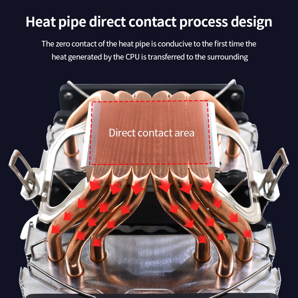 Вентилятор для охлаждения процессора TISHRIC RGB 4-контактный PWM 4/6 тепловые трубки