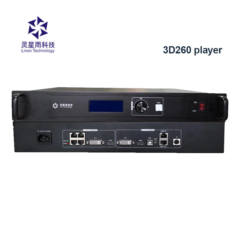 Linsn 3D260 новая коробка отправителя с 4 сетевыми портами отправка карты DVI HDMI-совместимый вход Sup порт s функция каскада 3D Linsn плеер
Linsn 3D260 новая коробка отправителя с 4 сетевыми портами отправка карты DVI HDMI-совместимый вход Sup порт s функция каскада 3D Linsn плеер
