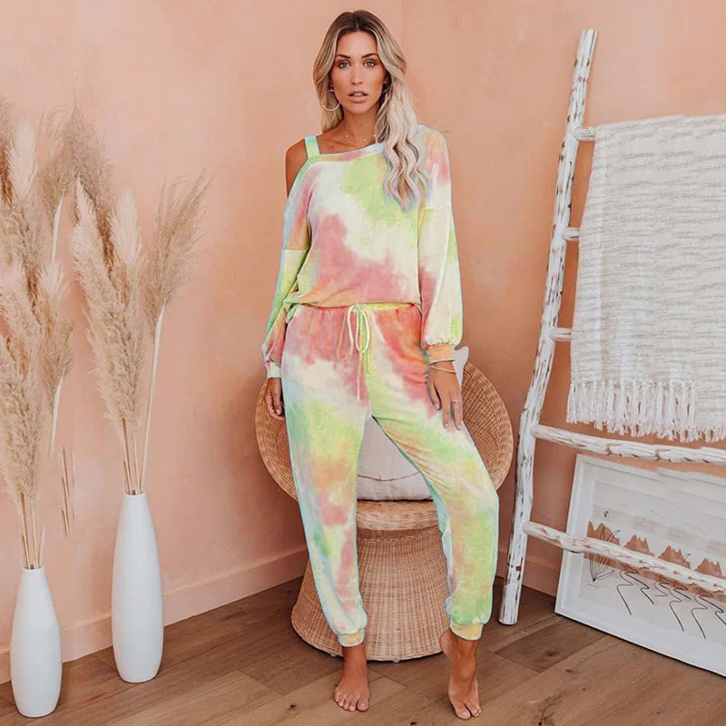 2020 Autumn Lounge Set Women 2 Piece Tie Dye Set Ladies Lounge Wear Women Winter Loungewear Two Piece Outfits For Women 
2020 Autumn Lounge Set Women 2 Piece Tie Dye Set Ladies Lounge Wear Women Winter Loungewear Two Piece Outfits For Women