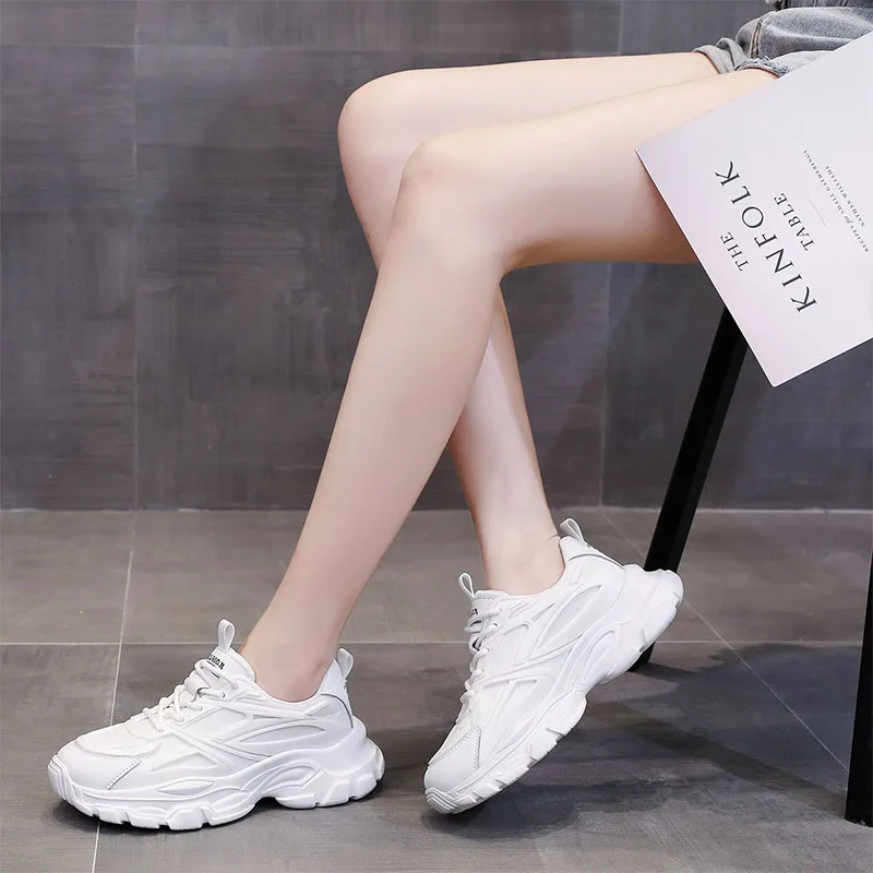 Женские массивные кроссовки, Вулканизированная подошва, толстая подошва, повседневная обувь для бега, обувь для папы, черные белые 
Женские массивные кроссовки, Вулканизированная подошва, толстая подошва, повседневная обувь для бега, обувь для папы, черные белые