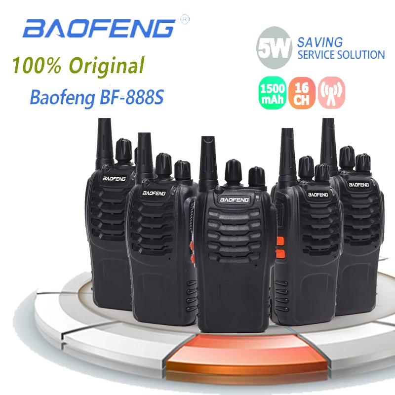 5PCS Baofeng BF-888S Walkie Talkie 5W 16CH UHF 400470MHz Two Way Radio Portable BF 888S Radio Comunicador BF888s HF Radio Telsiz 
5PCS Baofeng BF-888S Walkie Talkie 5W 16CH UHF 400470MHz Two Way Radio Portable BF 888S Radio Comunicador BF888s HF Radio Telsiz