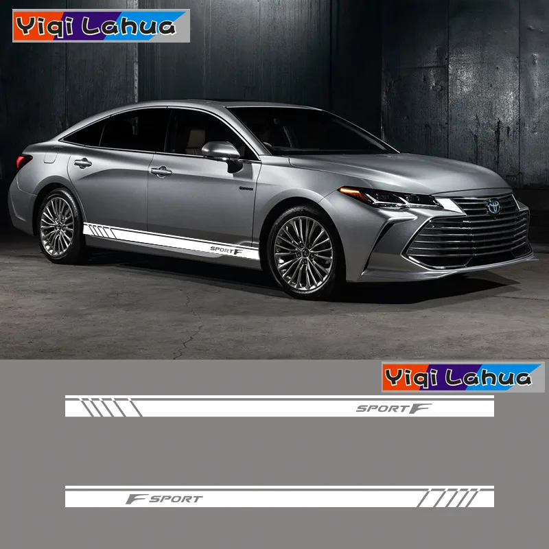 2 PCS Car Vinyl Decal Side Skirt Stripes Stickers Graphics F Sport Styling For Toyota Camry Avalon Yaris Prius Verso Corolla | Автомобили