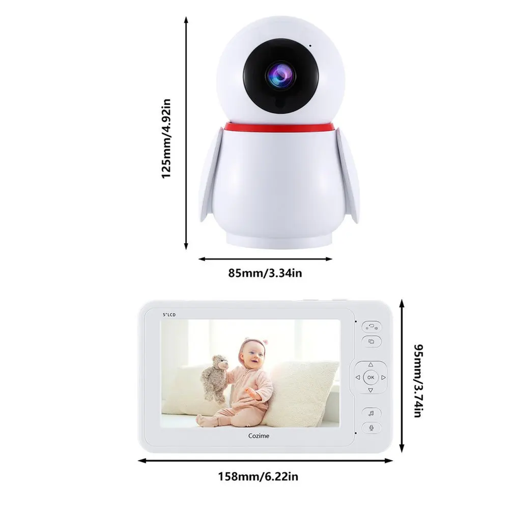 Kid Monitor With Remote Pan-tilt-zoom Camera And 5 Inch LED Screen Infrared Night Vision Temperature Monitoring
Kid Monitor With Remote Pan-tilt-zoom Camera And 5 Inch LED Screen Infrared Night Vision Temperature Monitoring