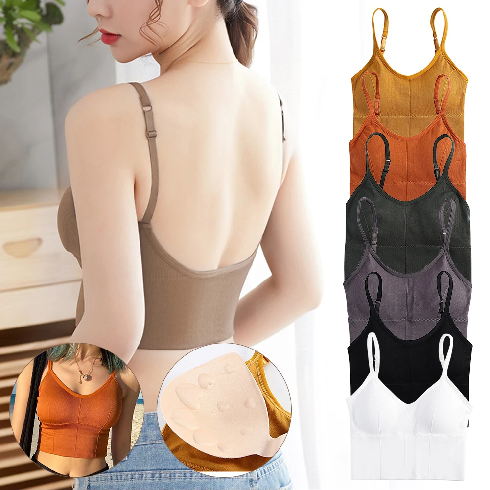 2021 Sexy Women Bra Push Up Seamless Bras For Women Tank Crop Top With Removable Padded Wirefree Underwear Bralette Backless Bra
2021 Sexy Women Bra Push Up Seamless Bras For Women Tank Crop Top With Removable Padded Wirefree Underwear Bralette Backless Bra