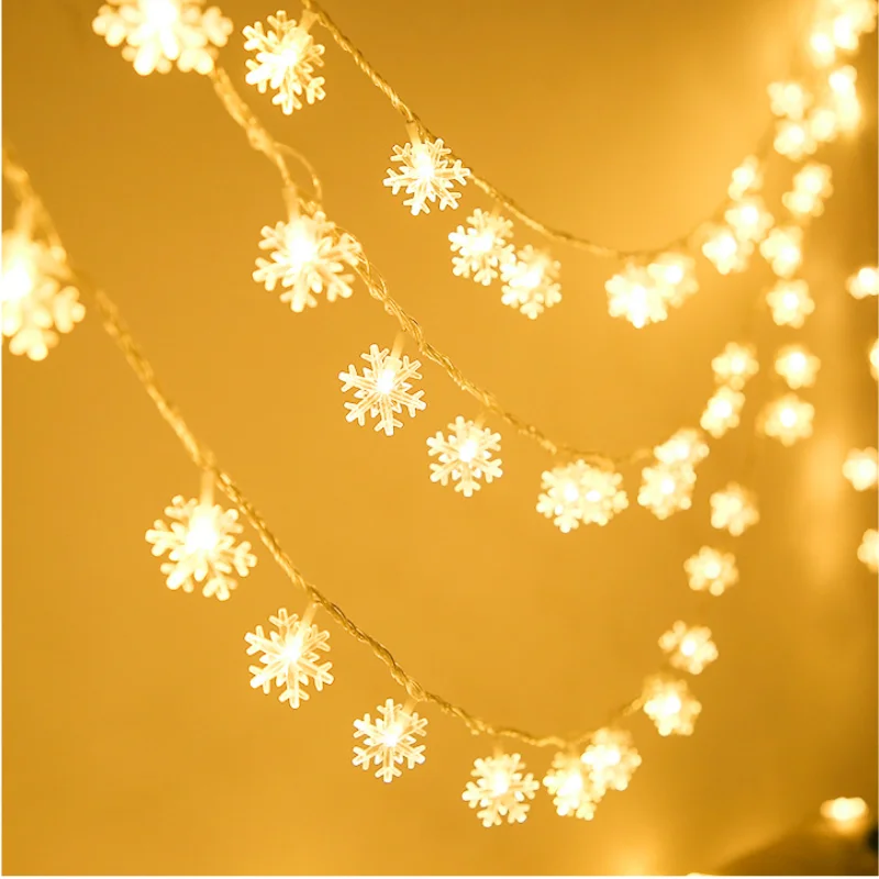 10/6/3M Snowflake LED String Lights Fairy Lights Flower Color Battery Powered Garland New Year Christmas Room Decorations 2022 
10/6/3M Snowflake LED String Lights Fairy Lights Flower Color Battery Powered Garland New Year Christmas Room Decorations 2022