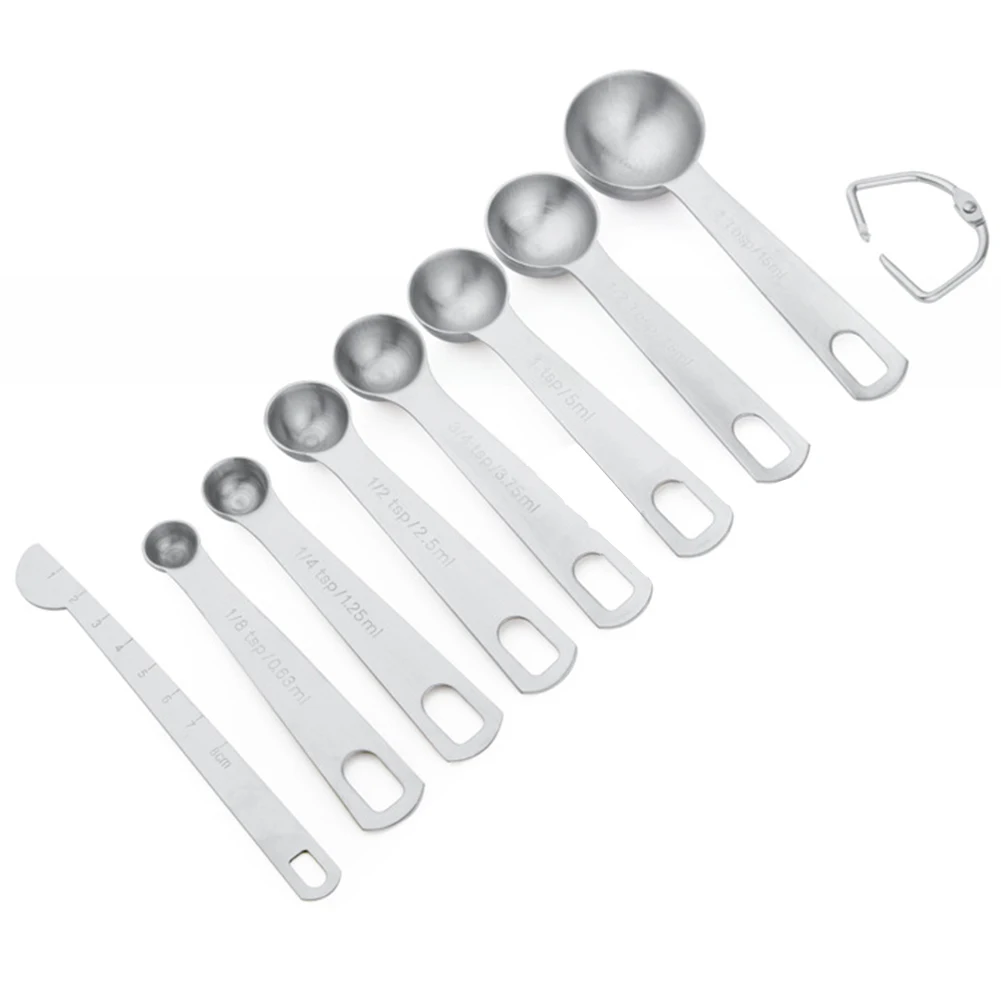 8Pcs Stainless Steel Measuring Spoons Cup Kitchen Measuring Tool Cooking Baking Scale Scoop Measuring Cups Cooking Tool
8Pcs Stainless Steel Measuring Spoons Cup Kitchen Measuring Tool Cooking Baking Scale Scoop Measuring Cups Cooking Tool