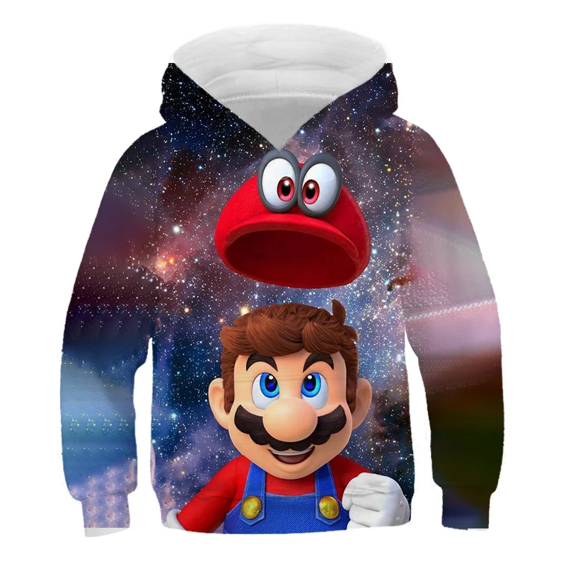 kids clothes girls Hoodies Mario bros Children's clothing Oversized hoodie baby boy clothes Sweatshirt Boys hoodie Boy games