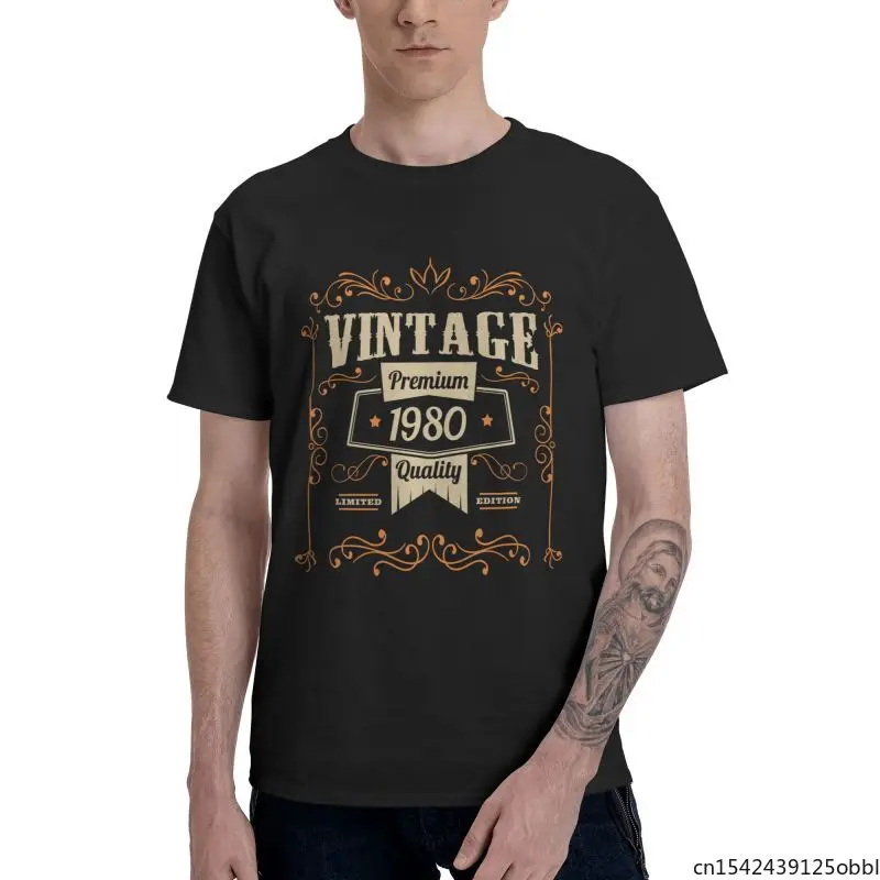 Vintage Awesome Since 1980 Men Unique Top T Shirts Short Sleeve 41st Birthday 41Years Old Gift Unisex Summer Trend
Vintage Awesome Since 1980 Men Unique Top T Shirts Short Sleeve 41st Birthday 41Years Old Gift Unisex Summer Trend