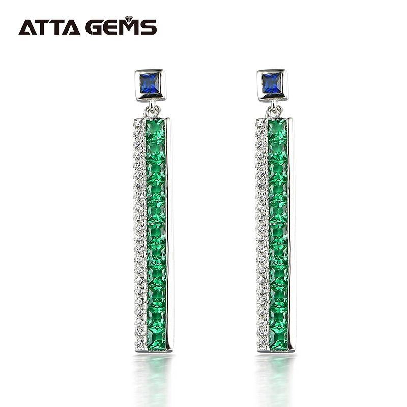 Nano Green Emerald Sterling Silver Drop Earring Classic Line Design S925 Earring Women Fine Jewelry Birthday Gift For Business
Nano Green Emerald Sterling Silver Drop Earring Classic Line Design S925 Earring Women Fine Jewelry Birthday Gift For Business