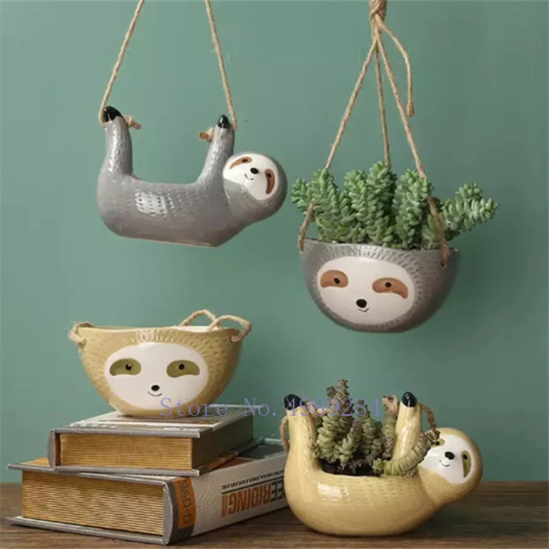 European Resin Cartoon Sloth Bear Flowerpot Hanging Large-caliber Flower/green Plant Potted Sloth Flowerpot Home Decoration Gift
European Resin Cartoon Sloth Bear Flowerpot Hanging Large-caliber Flower/green Plant Potted Sloth Flowerpot Home Decoration Gift