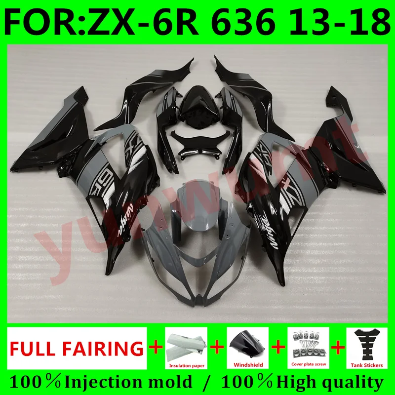 New ABS Motorcycle Fairings Kit Fit for kawasaki Ninja ZX6R 636 2013 2014 2015 2016 ZX-6R 13 14 15 16 17 18 fairing grey black
New ABS Motorcycle Fairings Kit Fit for kawasaki Ninja ZX6R 636 2013 2014 2015 2016 ZX-6R 13 14 15 16 17 18 fairing grey black