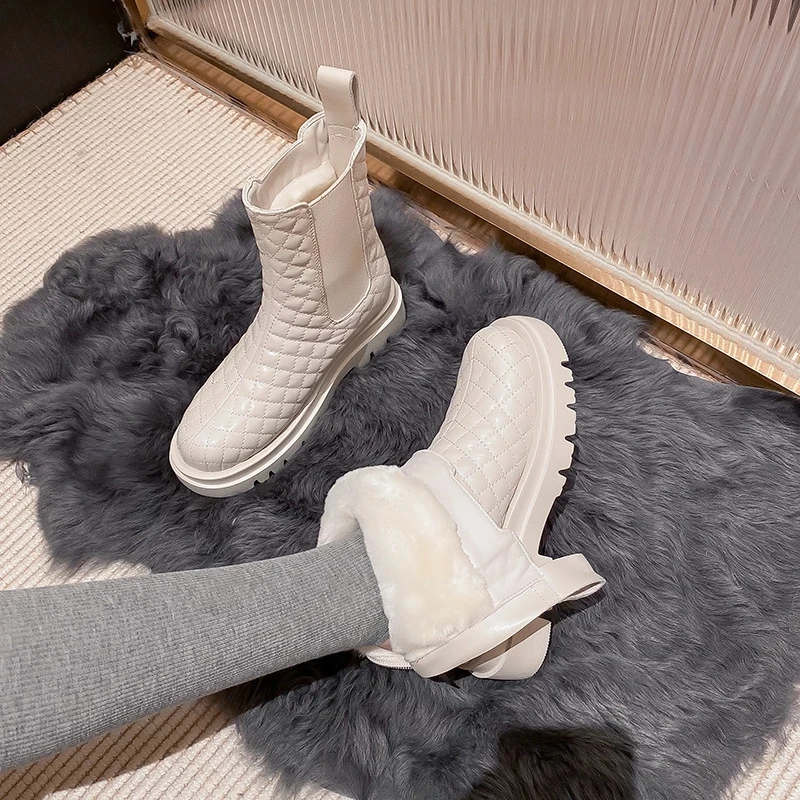 Women Snow Boots Back zipper PU Leather Waterproof Winter Warm Plush Ladies Shoes Platform Female Short Boot Woman Ankle Boots
Women Snow Boots Back zipper PU Leather Waterproof Winter Warm Plush Ladies Shoes Platform Female Short Boot Woman Ankle Boots