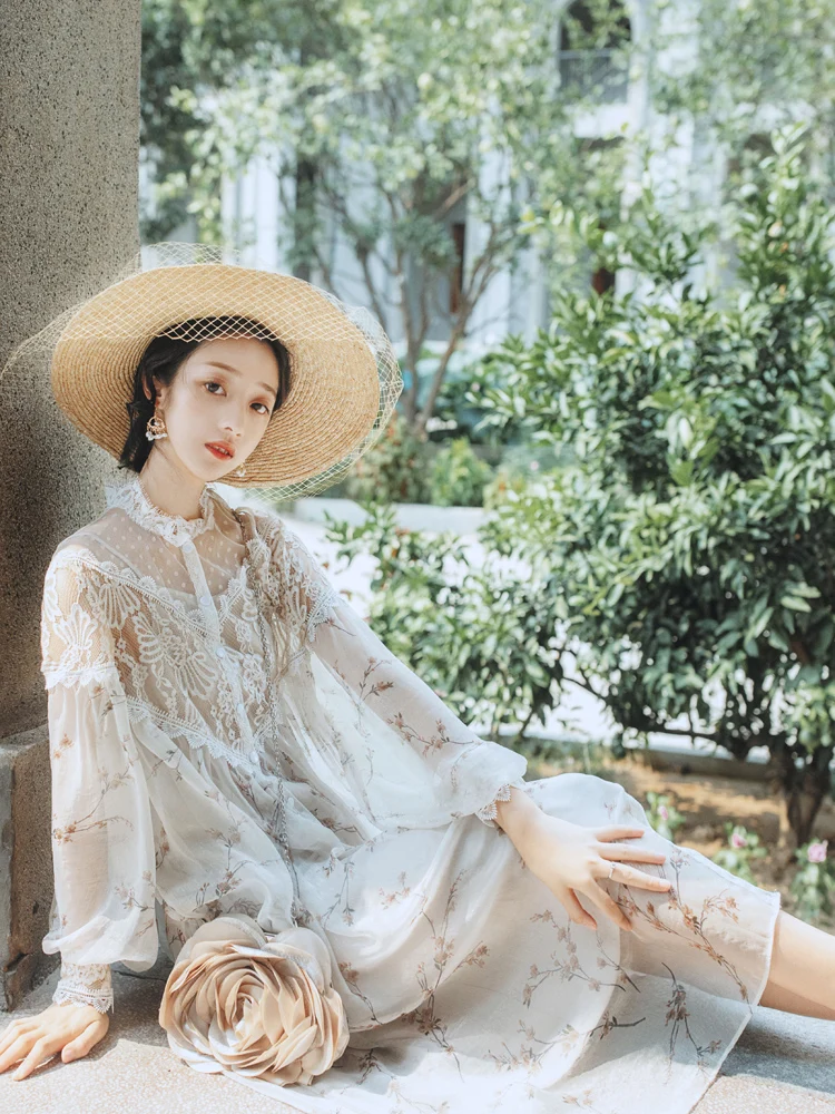 Elegant Women Dress Fairy Chiffon Dress New Sweet Floral Dressess Two Piece Set
Elegant Women Dress Fairy Chiffon Dress New Sweet Floral Dressess Two Piece Set