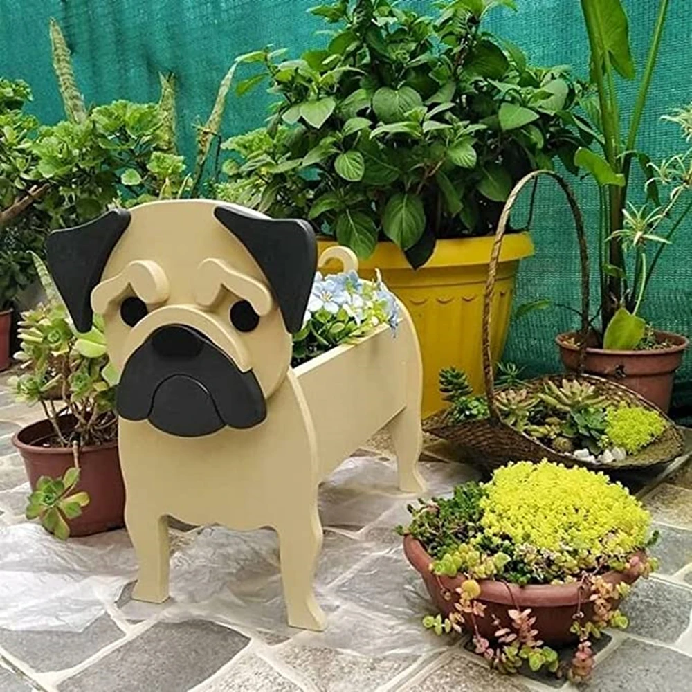 Cute Animal Shaped Cartoon Dog Wood Flower Pot Planter Succulent Plants Bonsai Cactus Pot Home Garden Decoration
Cute Animal Shaped Cartoon Dog Wood Flower Pot Planter Succulent Plants Bonsai Cactus Pot Home Garden Decoration