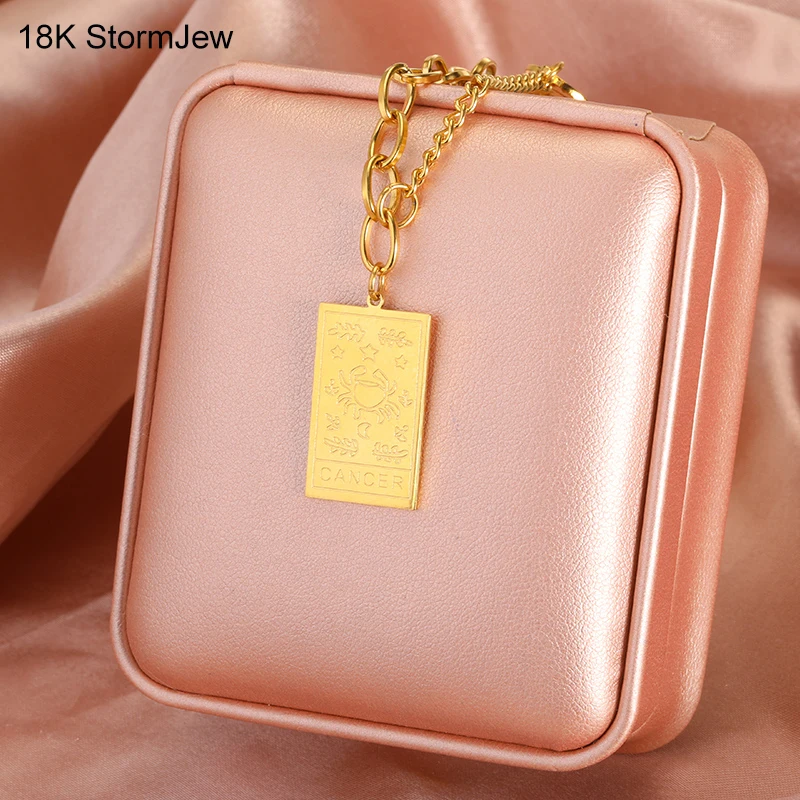 Vintage 12 Constellations Necklace Stainless Steel Square Zodiac Sign Necklaces For Women Men Double Pendant Chain Jewelry Gifts
Vintage 12 Constellations Necklace Stainless Steel Square Zodiac Sign Necklaces For Women Men Double Pendant Chain Jewelry Gifts
