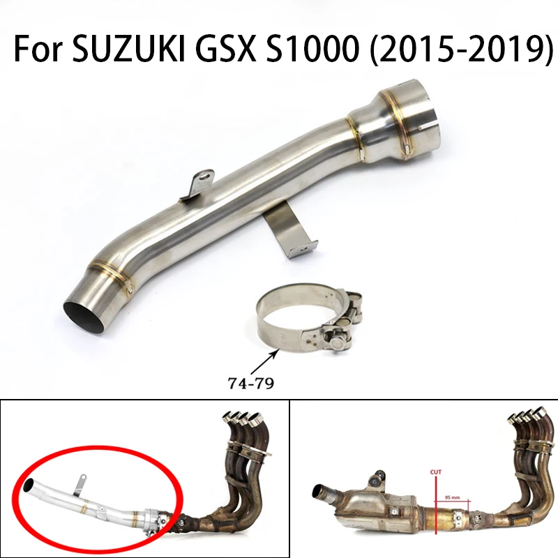 Motorcycle Exhaust Middle Link Pipe Slip On For SUZUKI GSX-S 1000 GSX S1000 2015-2019 Motocross Muffler Escape moto Catalyst
Motorcycle Exhaust Middle Link Pipe Slip On For SUZUKI GSX-S 1000 GSX S1000 2015-2019 Motocross Muffler Escape moto Catalyst