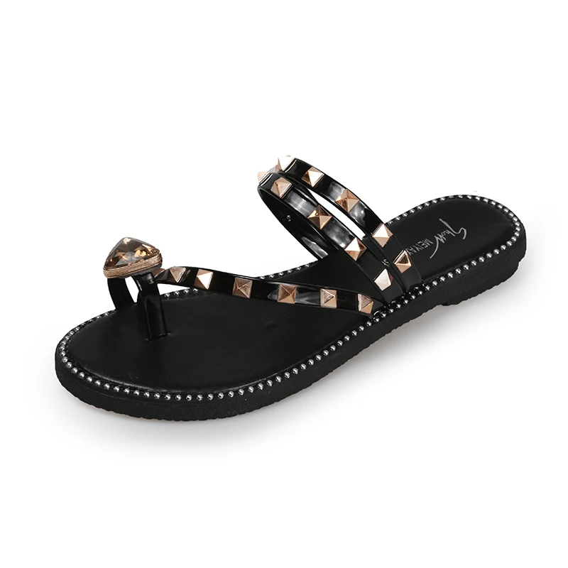 2019 European Summer New Fashion Rivet Crystal Flat Flip Flops Women Wear Cool Slippers Beach Shoes Women Slippers BeautyFeet
2019 European Summer New Fashion Rivet Crystal Flat Flip Flops Women Wear Cool Slippers Beach Shoes Women Slippers BeautyFeet