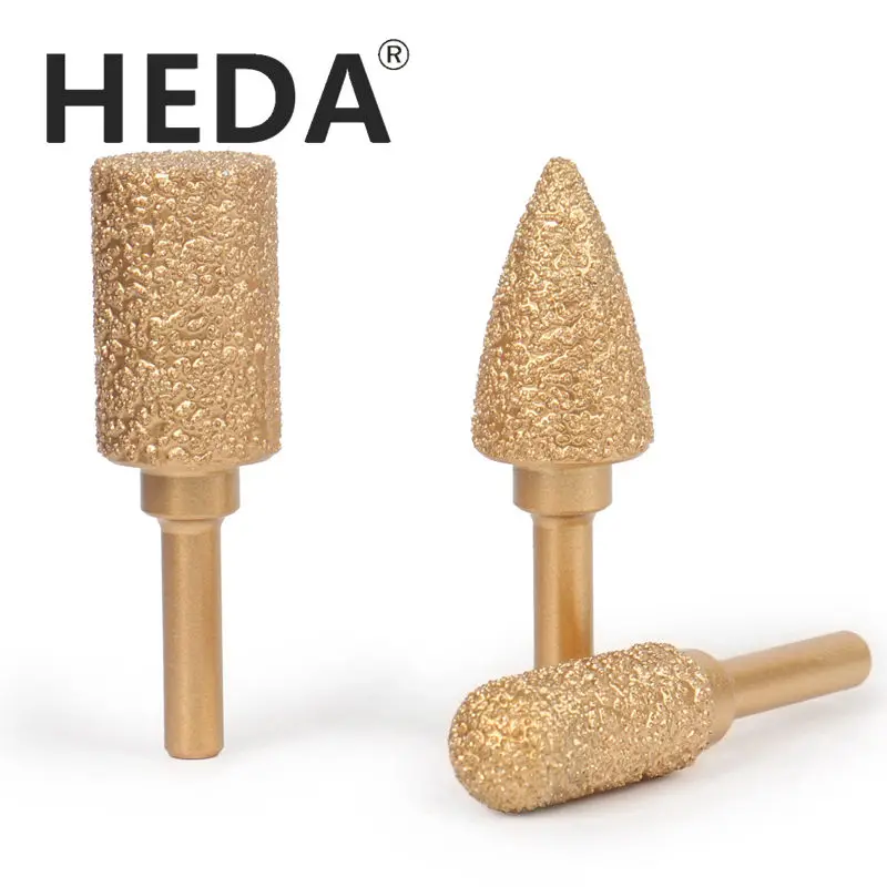 HEDA 1PC 6mm Shank Vacuum Brazed Diamond Burr Head Grinding Rotary File For Stone Grey Cast Iron Ductile Iron Steel
HEDA 1PC 6mm Shank Vacuum Brazed Diamond Burr Head Grinding Rotary File For Stone Grey Cast Iron Ductile Iron Steel