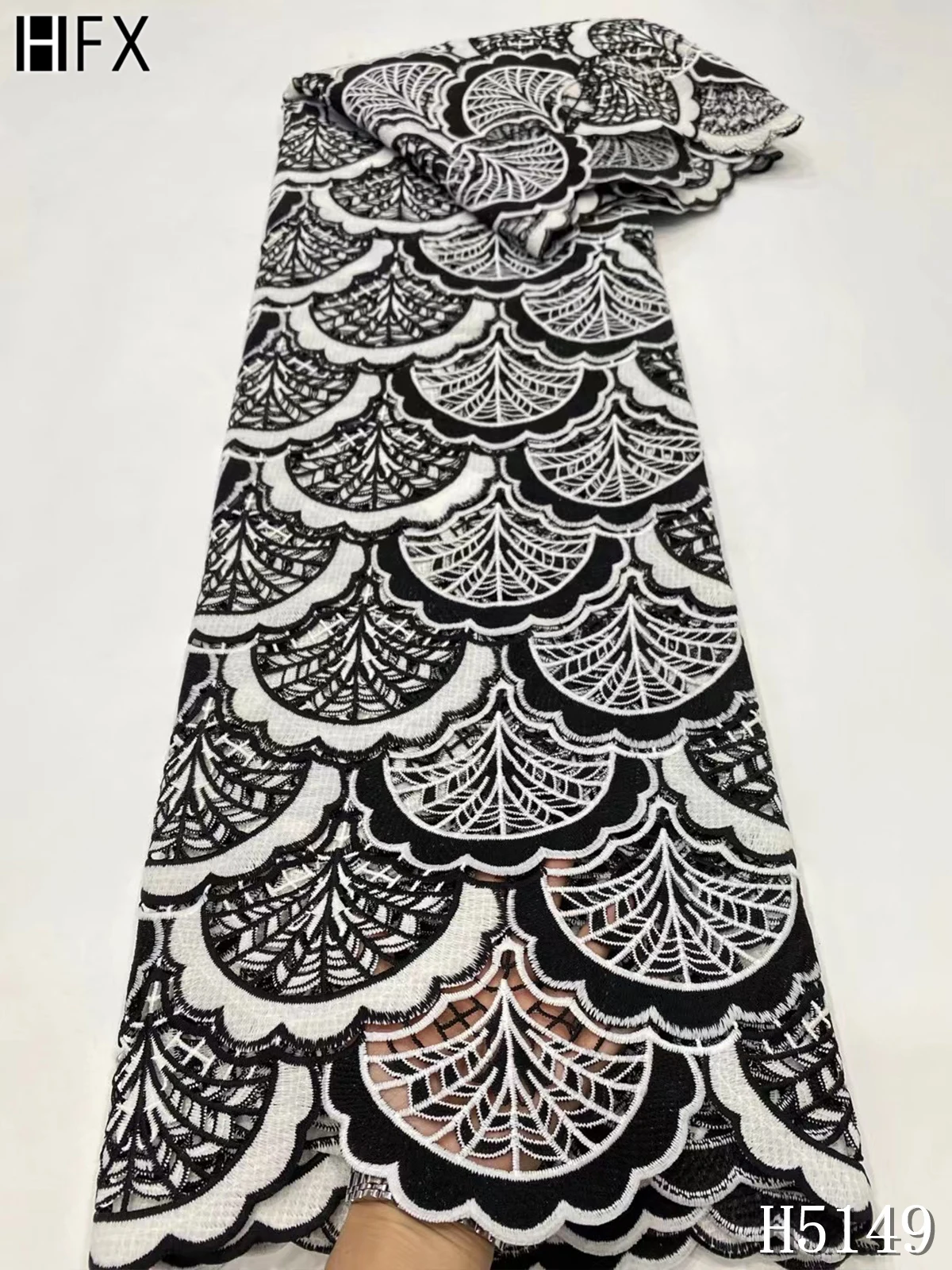 HFX 5 yards African Lace Fabric 2021 Guipure Cord Lace French Lace Nigerian Lace Water Souble For Party Dress 
HFX 5 yards African Lace Fabric 2021 Guipure Cord Lace French Lace Nigerian Lace Water Souble For Party Dress