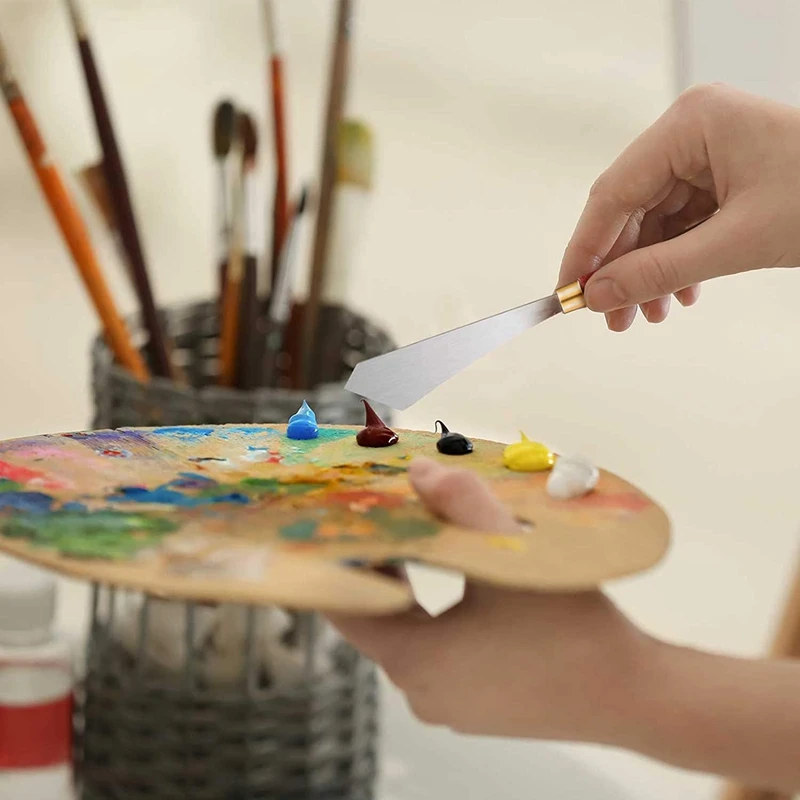 2 Pcs Painting Scraper Knife Stainless Steel Painting Mixing Scrapers Palette Painting Knife for Painting Art Tool
2 Pcs Painting Scraper Knife Stainless Steel Painting Mixing Scrapers Palette Painting Knife for Painting Art Tool