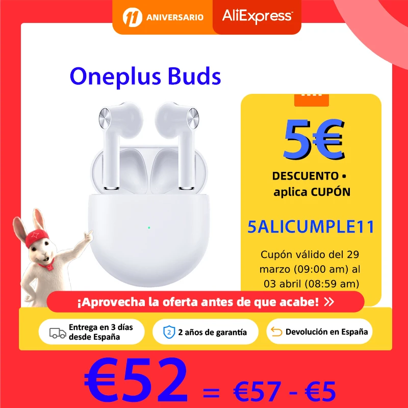 Новинка беспроводные наушники OnePlus Buds TWS Bluetooth 5 0 3Mic экологичное Шумоподавление