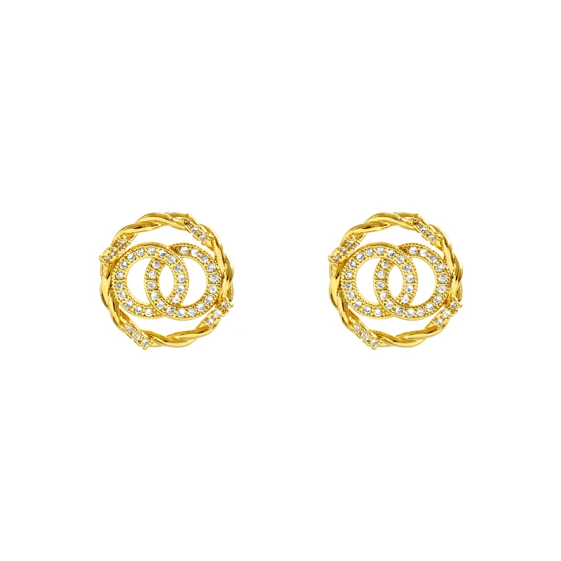 New Classic Double Ring Stud Earrings Female Earrings 2020 Trend Jewelry Party Accessories Student Simple Needle Earrings
New Classic Double Ring Stud Earrings Female Earrings 2020 Trend Jewelry Party Accessories Student Simple Needle Earrings