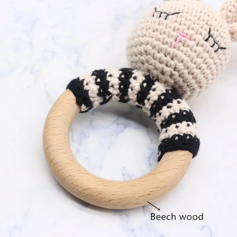 Crochet Wooden Ring Baby Teether Animal Rattle Chewing Teething Nursing Soother Molar Infant Toy Accessories
Crochet Wooden Ring Baby Teether Animal Rattle Chewing Teething Nursing Soother Molar Infant Toy Accessories