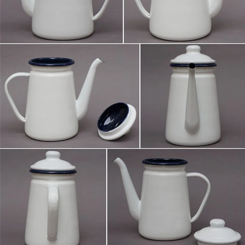 1.1L Enamel Coffee Pot Hand Tea Enamel Kettle Induction Cooker Gas Stove Universal Hand Water Teapot Vintage Home Decor Tools
1.1L Enamel Coffee Pot Hand Tea Enamel Kettle Induction Cooker Gas Stove Universal Hand Water Teapot Vintage Home Decor Tools