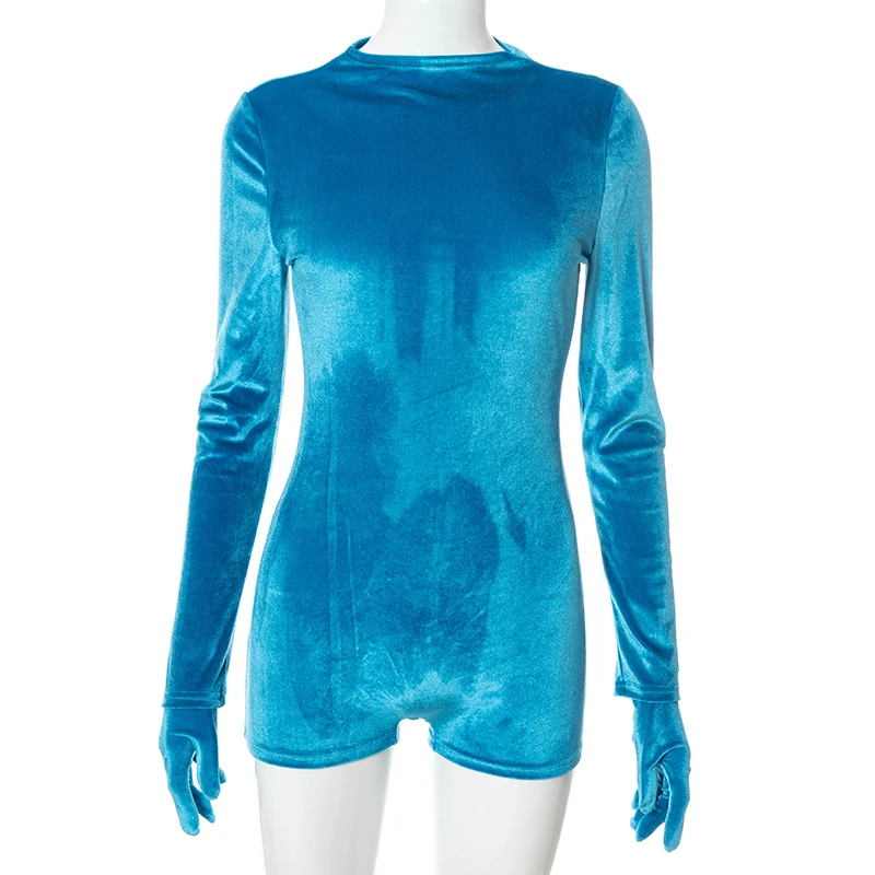 Women Fashion Velvet Bodysuits Sexy Full Sleeve Warm One Piece Playsuit Female Blue Skinny Rompers 2021 Autumn Basic Outfits 
Women Fashion Velvet Bodysuits Sexy Full Sleeve Warm One Piece Playsuit Female Blue Skinny Rompers 2021 Autumn Basic Outfits