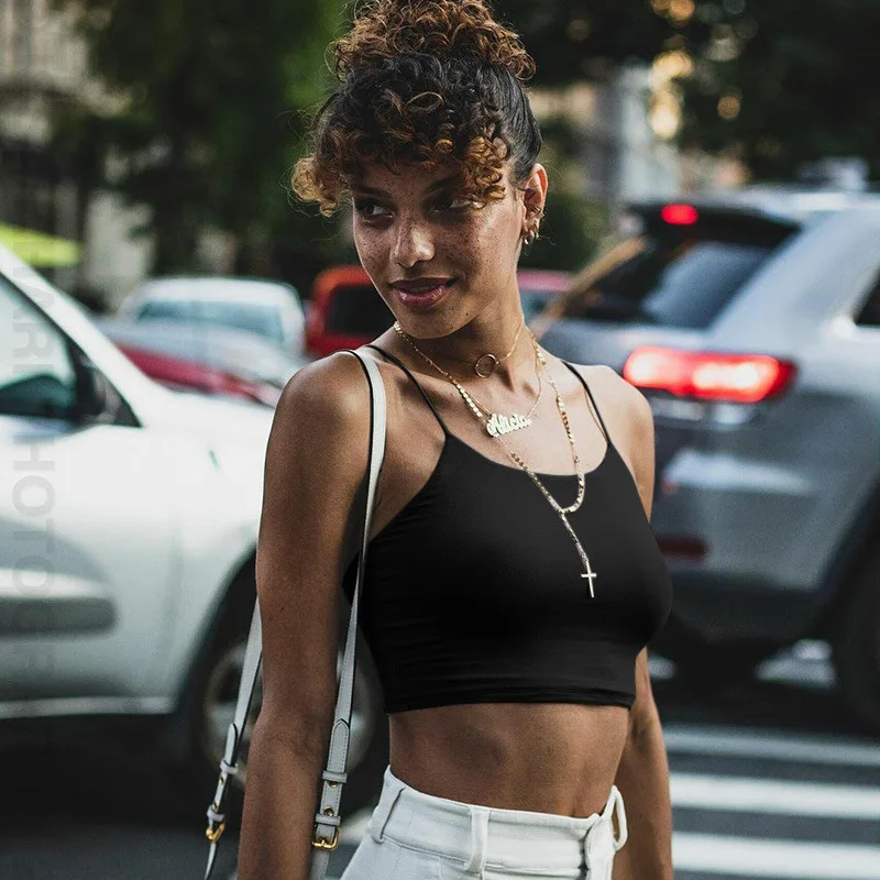 2021 Summer Women's Suspender-type Navel and Backless Solid Color Round Neck Slim Short Vest Vest Tops for Women Tank Tops SHORT
2021 Summer Women's Suspender-type Navel and Backless Solid Color Round Neck Slim Short Vest Vest Tops for Women Tank Tops SHORT