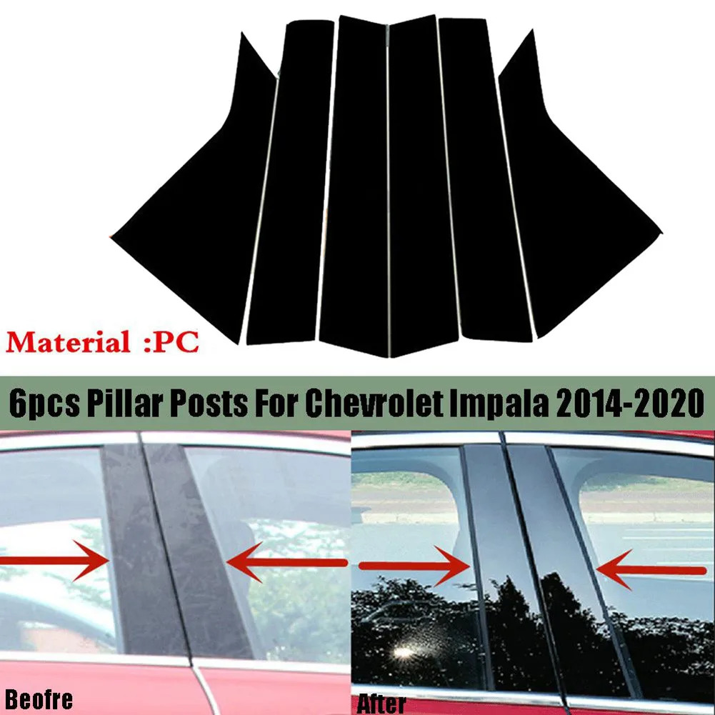 6pcs Casement Stickers For 2014-2020 Chevrolet Impala Body Pillar Posts Door Casement Trim Black
6pcs Casement Stickers For 2014-2020 Chevrolet Impala Body Pillar Posts Door Casement Trim Black