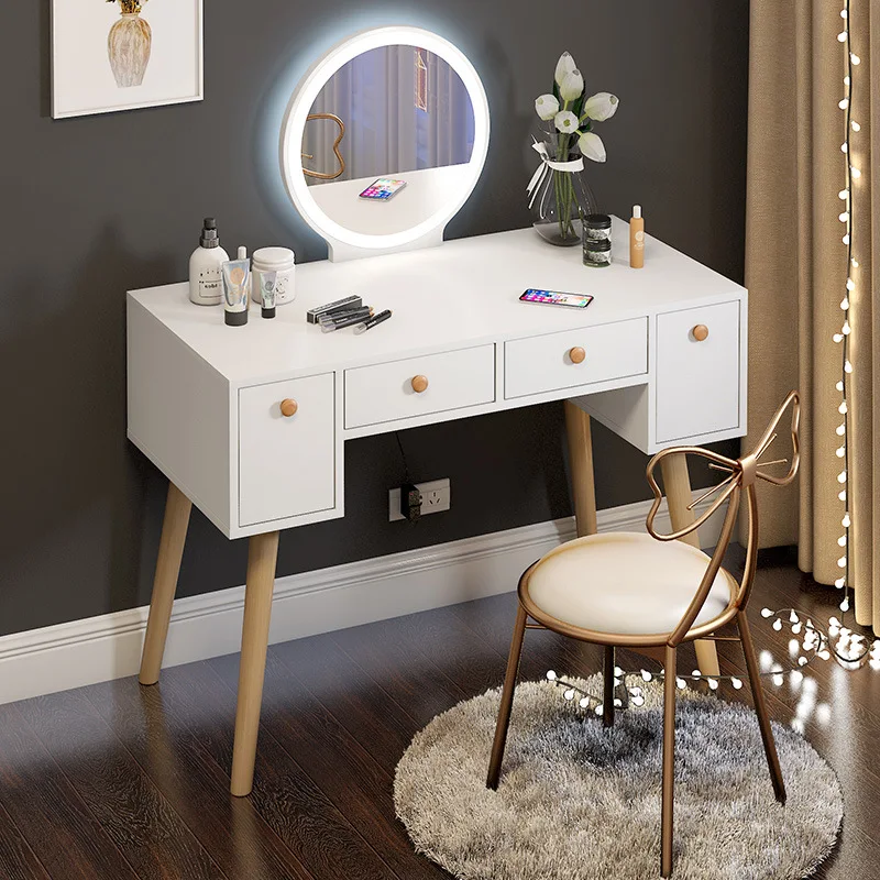 Nordic bedroom dressing table storage cabinet integrated net red dressing table modern minimalist ins style dressing table 
Nordic bedroom dressing table storage cabinet integrated net red dressing table modern minimalist ins style dressing table