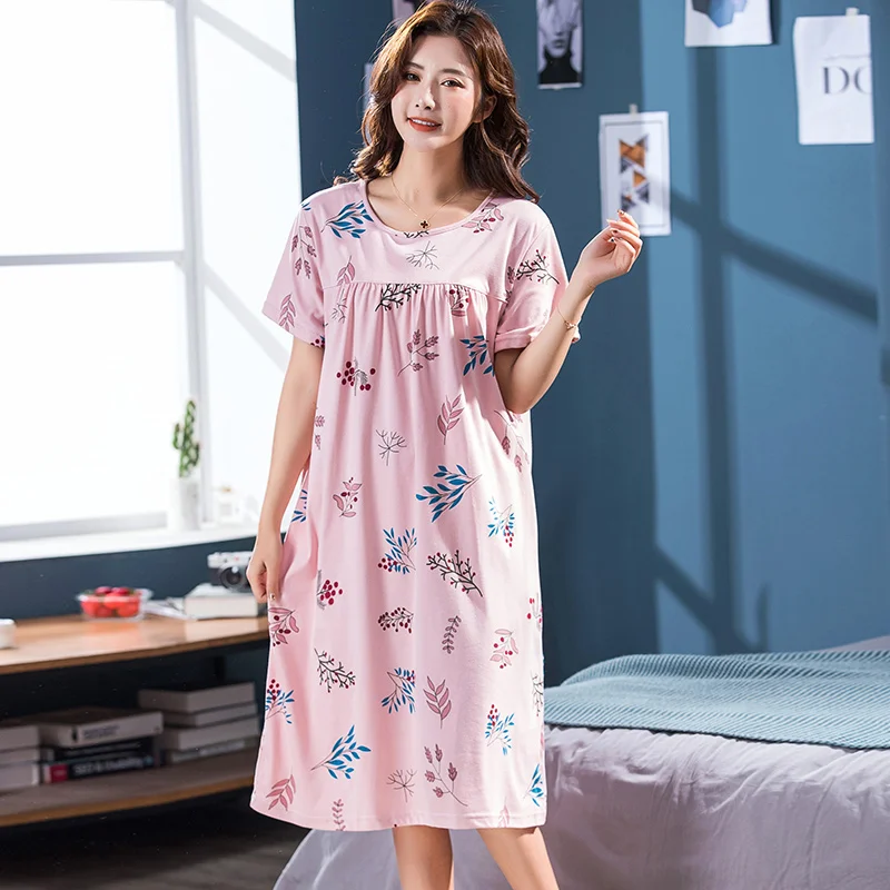 Big Yards XXXL Nightgown Women Nightwear Casual Short Sleeve Nightgowns Printed Flower Sleepwear Soft Womens Nightgown MOM DRESS
Big Yards XXXL Nightgown Women Nightwear Casual Short Sleeve Nightgowns Printed Flower Sleepwear Soft Womens Nightgown MOM DRESS
