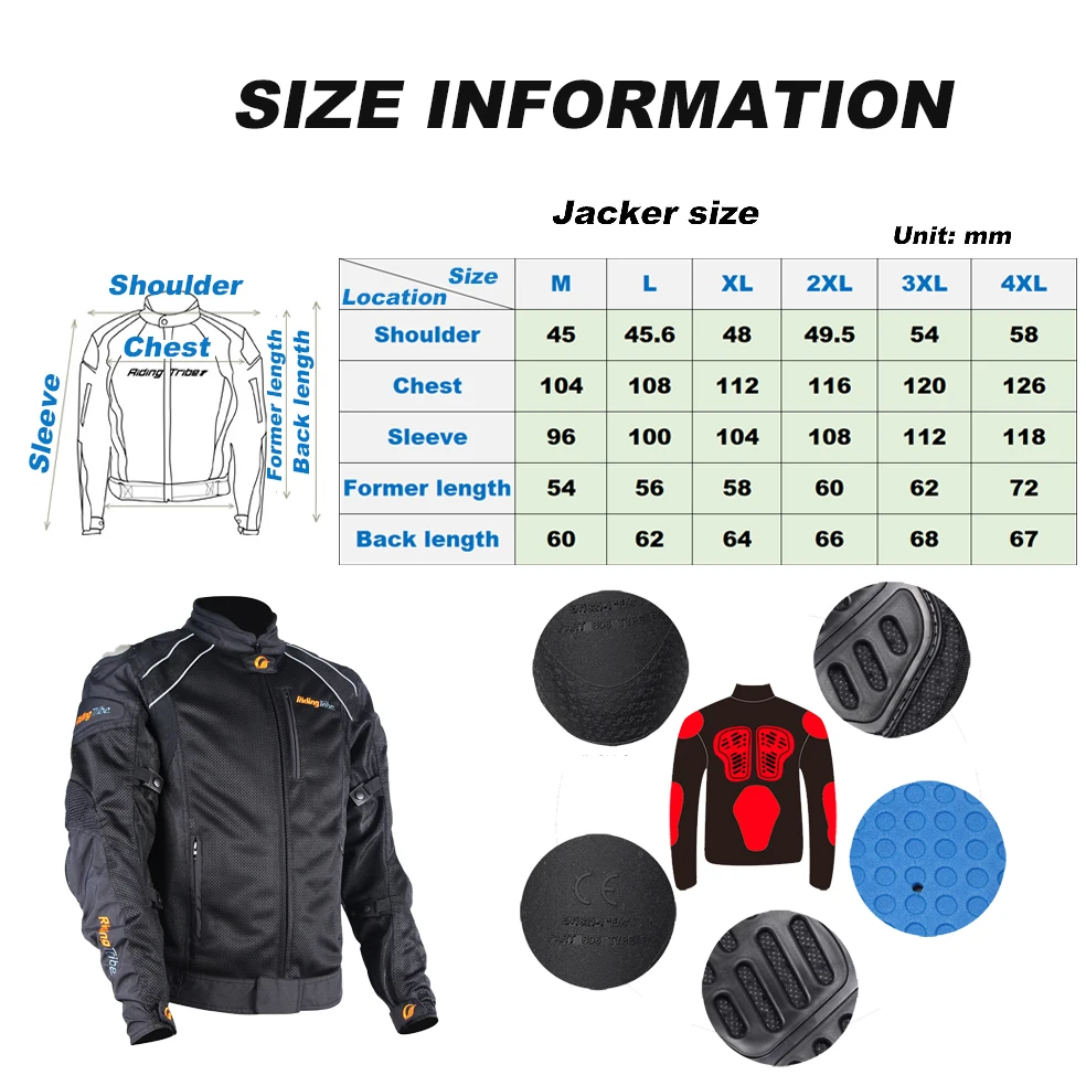 4 Seasons Men's Professional Motorcycle Jackets Titanium Racing Jacket Motorcycle Mesh Race Protecive LED Liner Jacket