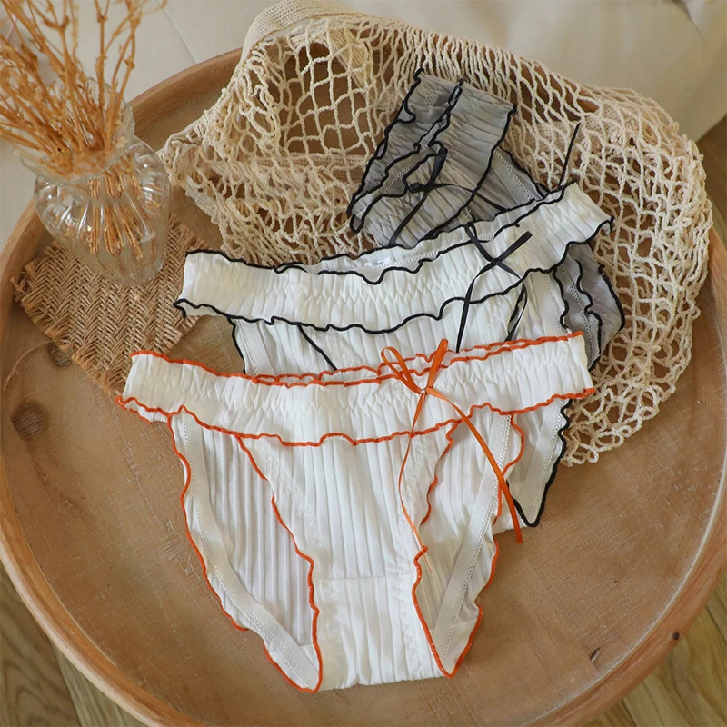 ATHVOTAR милые стильные трусы женское хлопковое нижнее белье хлопковые трусики с рюшами и бантом дышащее женское белье новое 
ATHVOTAR милые стильные трусы женское хлопковое нижнее белье хлопковые трусики с рюшами и бантом дышащее женское белье новое