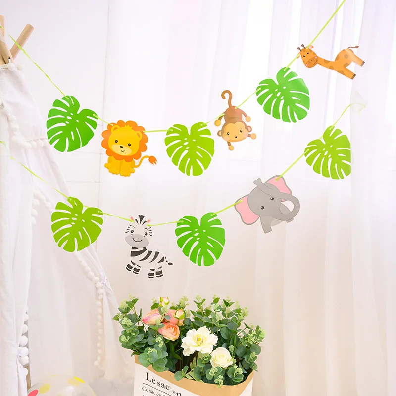 Animal bunting birthday party decoration leaves pull flag animal banners children birthday layout pennant banner pull strips
Animal bunting birthday party decoration leaves pull flag animal banners children birthday layout pennant banner pull strips