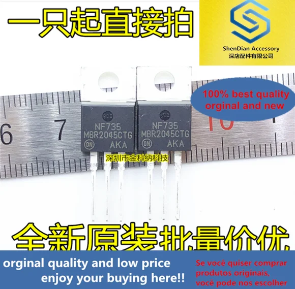 5pcs only orginal new MBR2045CTG Schottky rectifier diode 20A45V TO-220 transistor
5pcs only orginal new MBR2045CTG Schottky rectifier diode 20A45V TO-220 transistor