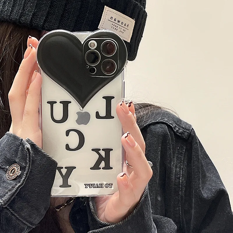 Black Love Heart Bumper Phone Case For iPhone 13 12 11 Pro Max XR XS X 7 8 Plus SE 2020 Shockproof Lens Protect Soft Back Cover
Black Love Heart Bumper Phone Case For iPhone 13 12 11 Pro Max XR XS X 7 8 Plus SE 2020 Shockproof Lens Protect Soft Back Cover