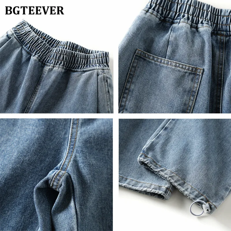 BGTEEVER Stylish Elastic High Waist Female Denim Trousers 2021 Spring Summer Loose Drawstring Women Straight Jeans Pants
BGTEEVER Stylish Elastic High Waist Female Denim Trousers 2021 Spring Summer Loose Drawstring Women Straight Jeans Pants