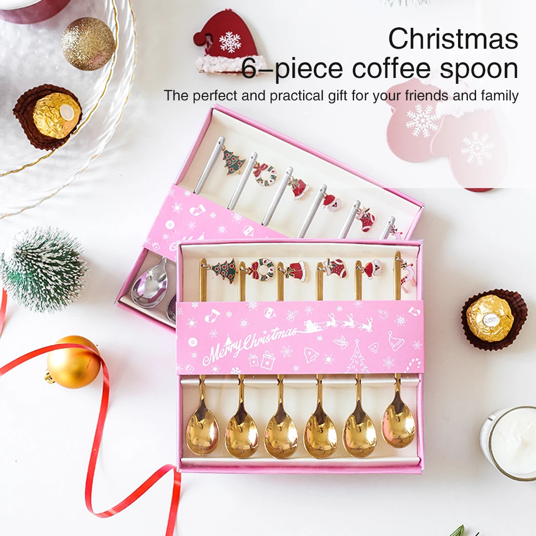 Coffee Spoon Mixing Scoops Stirring Spoons Stainless Steel Spoon Christmas Gift Box Set Party Table Ornaments 6Pcs Coffee Spoon
Coffee Spoon Mixing Scoops Stirring Spoons Stainless Steel Spoon Christmas Gift Box Set Party Table Ornaments 6Pcs Coffee Spoon
