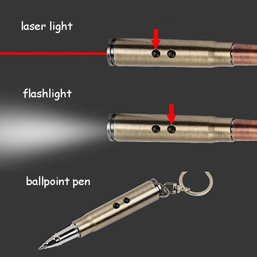 3 в 1 брелок форме пули миниатюрный светодиодный инфракрасный лазерный фонарь