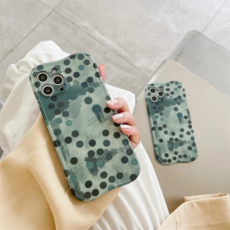 Противоударный силиконовый чехол в стиле ретро для iPhone 12, 11 Pro, Xs, Max, X, Xr, 7, 8 Plus, SE, защитный чехол для объектива, задняя крышка в зеленую точку
Противоударный силиконовый чехол в стиле ретро для iPhone 12, 11 Pro, Xs, Max, X, Xr, 7, 8 Plus, SE, защитный чехол для объектива, задняя крышка в зеленую точку