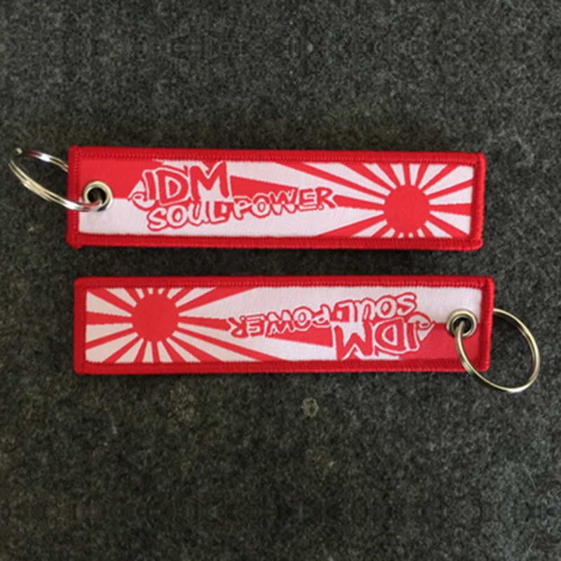 Автомобильный брелок с вышивкой JDM Soul Power аксессуары для цепочек Honda MITSUBISHI Toyota Nissan