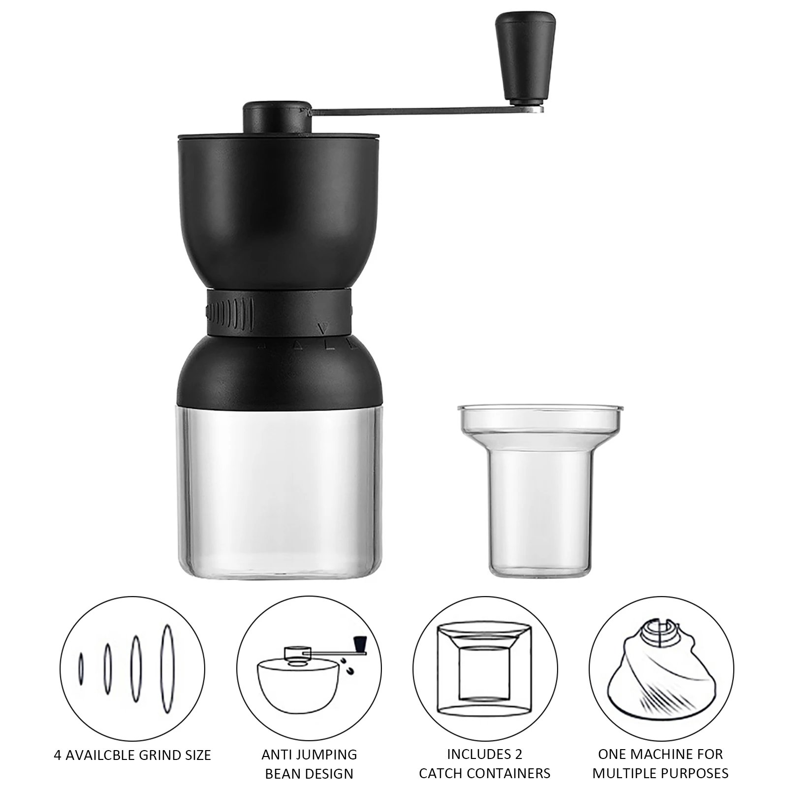 Hand crank coffee grinder stainless steel manual hand grinder grinding kitchen tool grinder
Hand crank coffee grinder stainless steel manual hand grinder grinding kitchen tool grinder