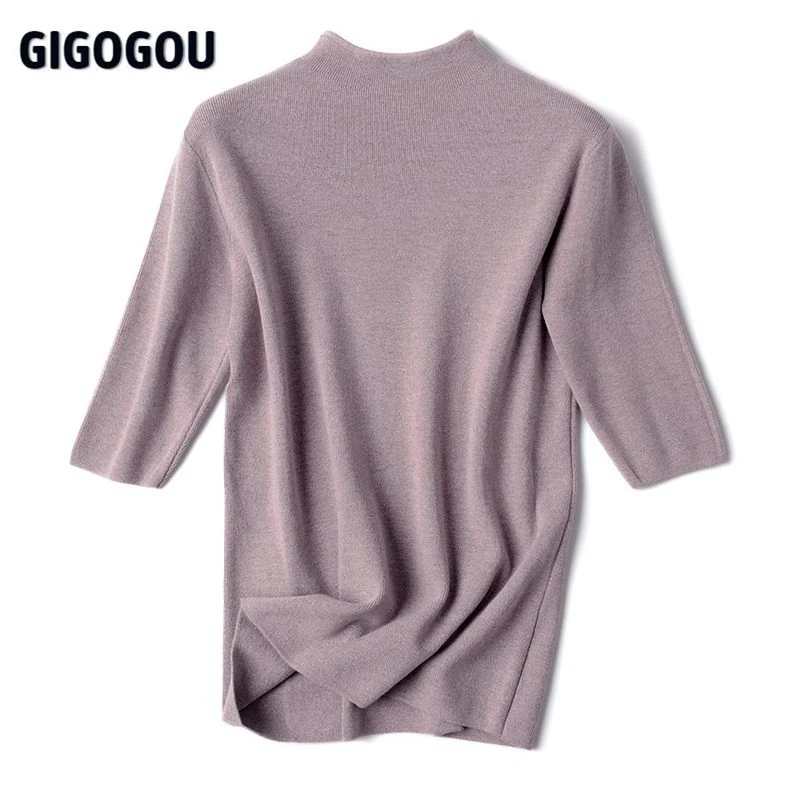 Женский свитер-водолазка GIGOGOU, черный/белый пуловер с коротким рукавом, мягкий, для осени и весны, облегающие свитера
Женский свитер-водолазка GIGOGOU, черный/белый пуловер с коротким рукавом, мягкий, для осени и весны, облегающие свитера